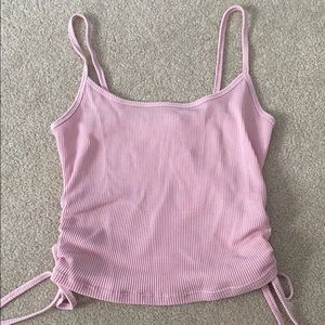 pacsun pink tie tank top
